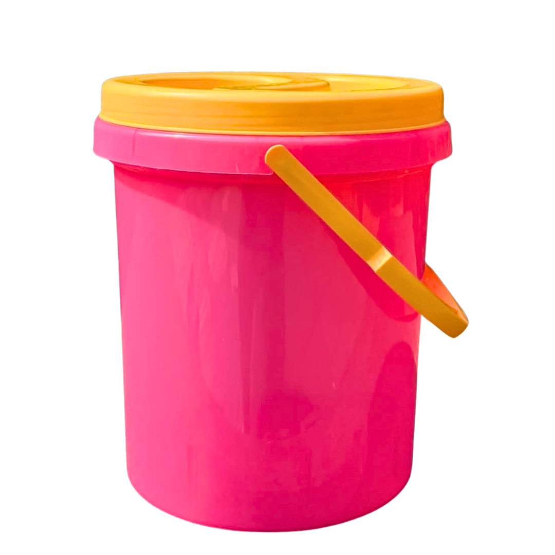 Bote Contenedor Hermético Rosa 5 Litros Agua Alimentos