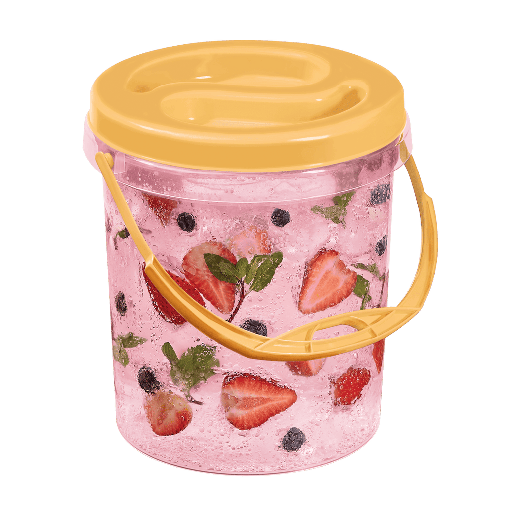 Bote Contenedor Hermético Rosa 5 Litros Agua Alimentos