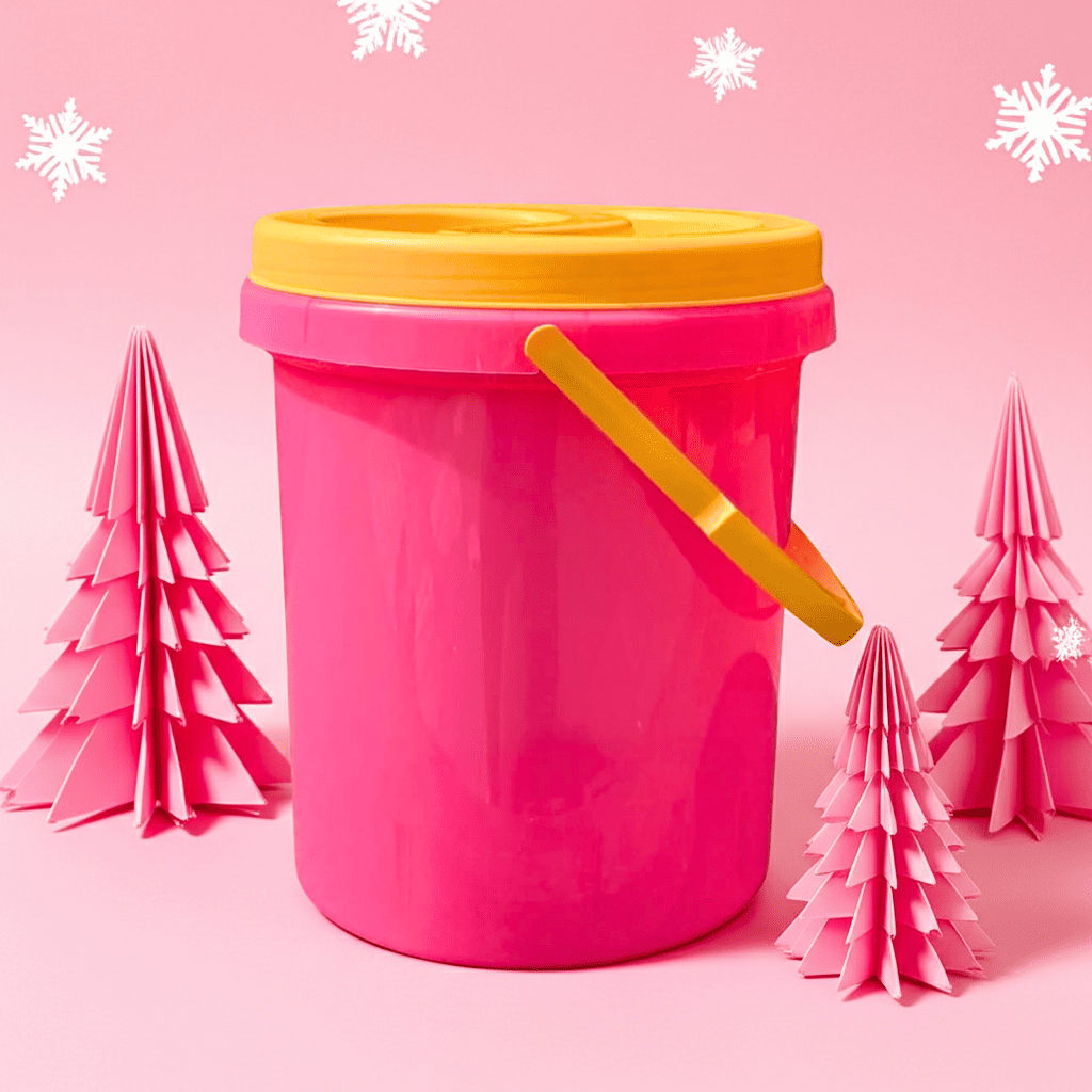 Bote Contenedor Hermético Rosa 5 Litros Agua Alimentos