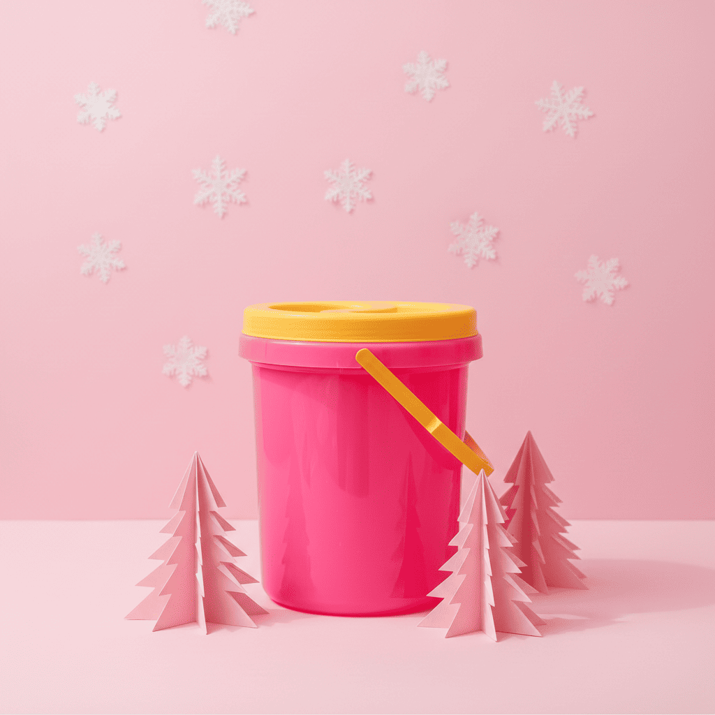 Bote Contenedor Hermético Rosa 5 Litros Agua Alimentos