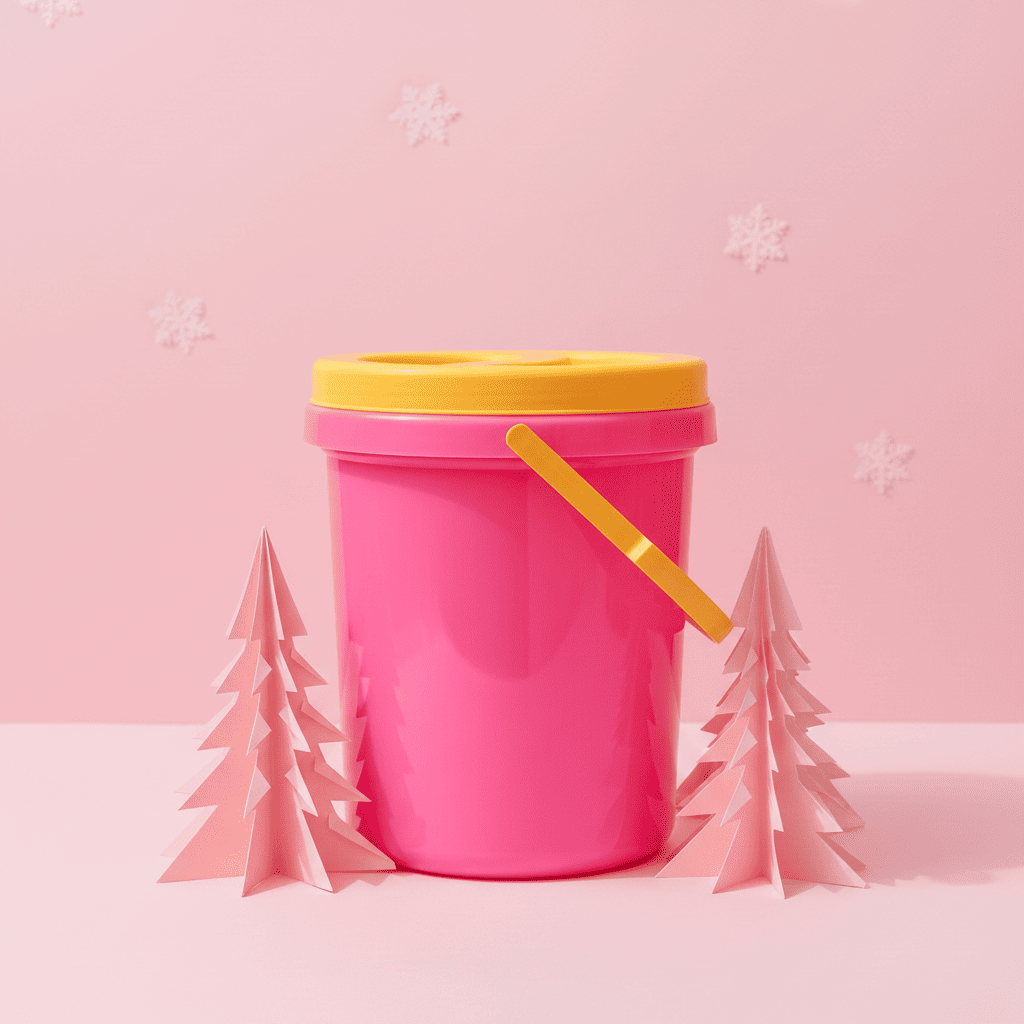 Bote Contenedor Hermético Rosa 5 Litros Agua Alimentos