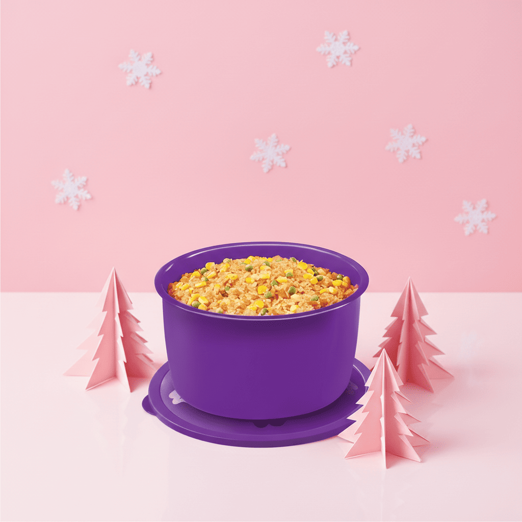 Contenedor Serviguisados Morado 3 Litros Comida Familiar