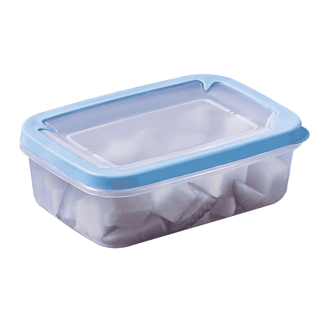 Contenedor Plástico Azul 500ml Traslúcido Organizador