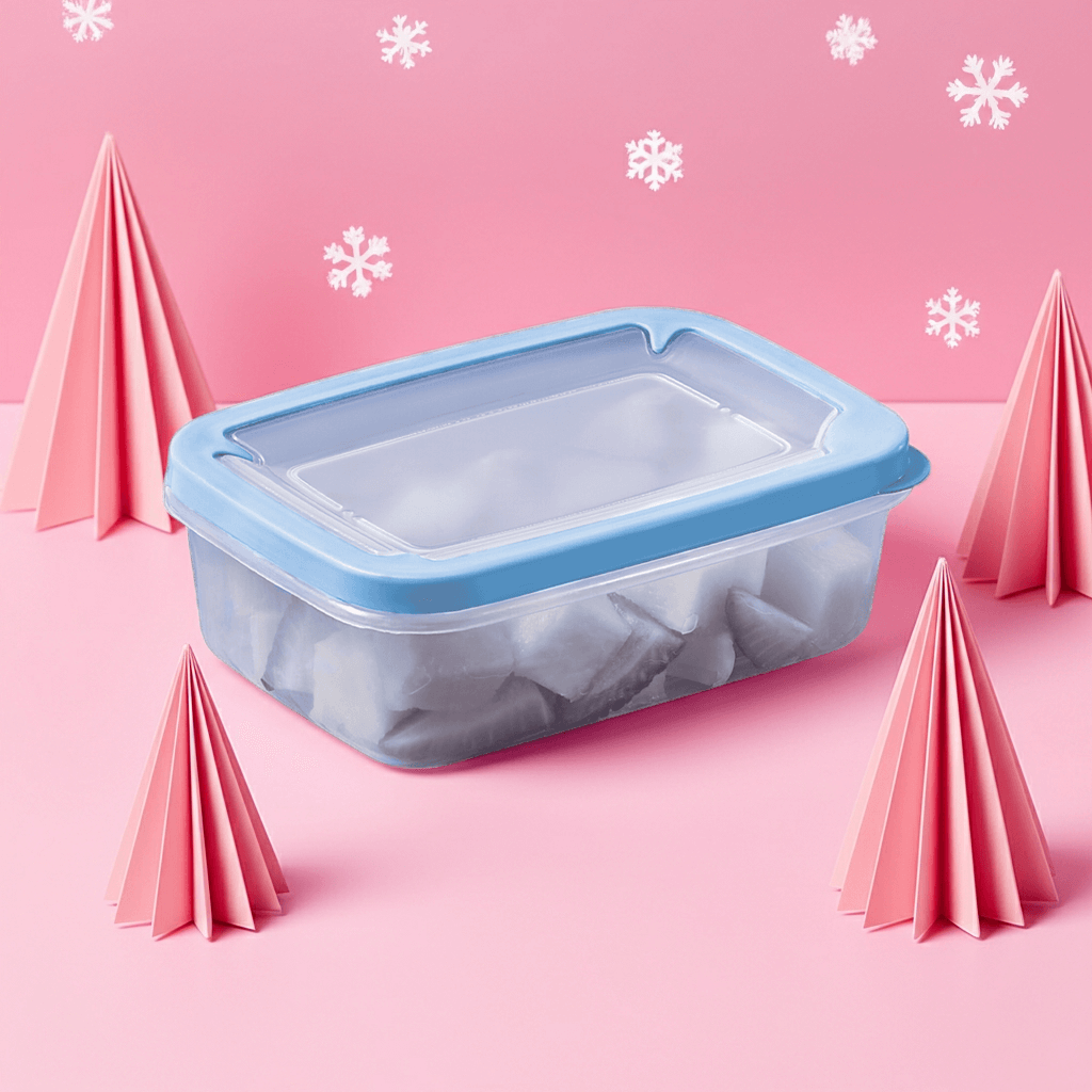 Contenedor Plástico Azul 500ml Traslúcido Organizador