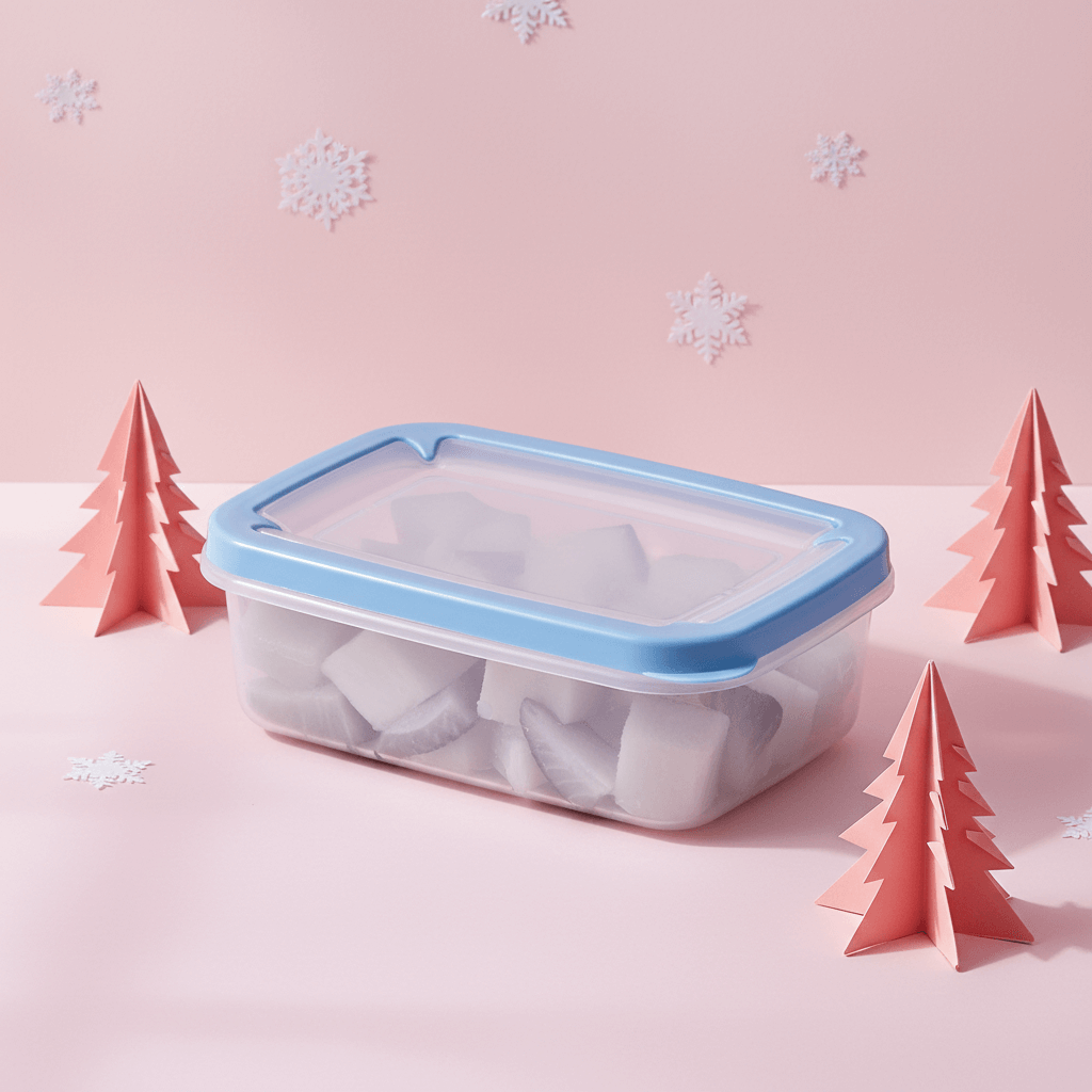 Contenedor Plástico Azul 500ml Traslúcido Organizador