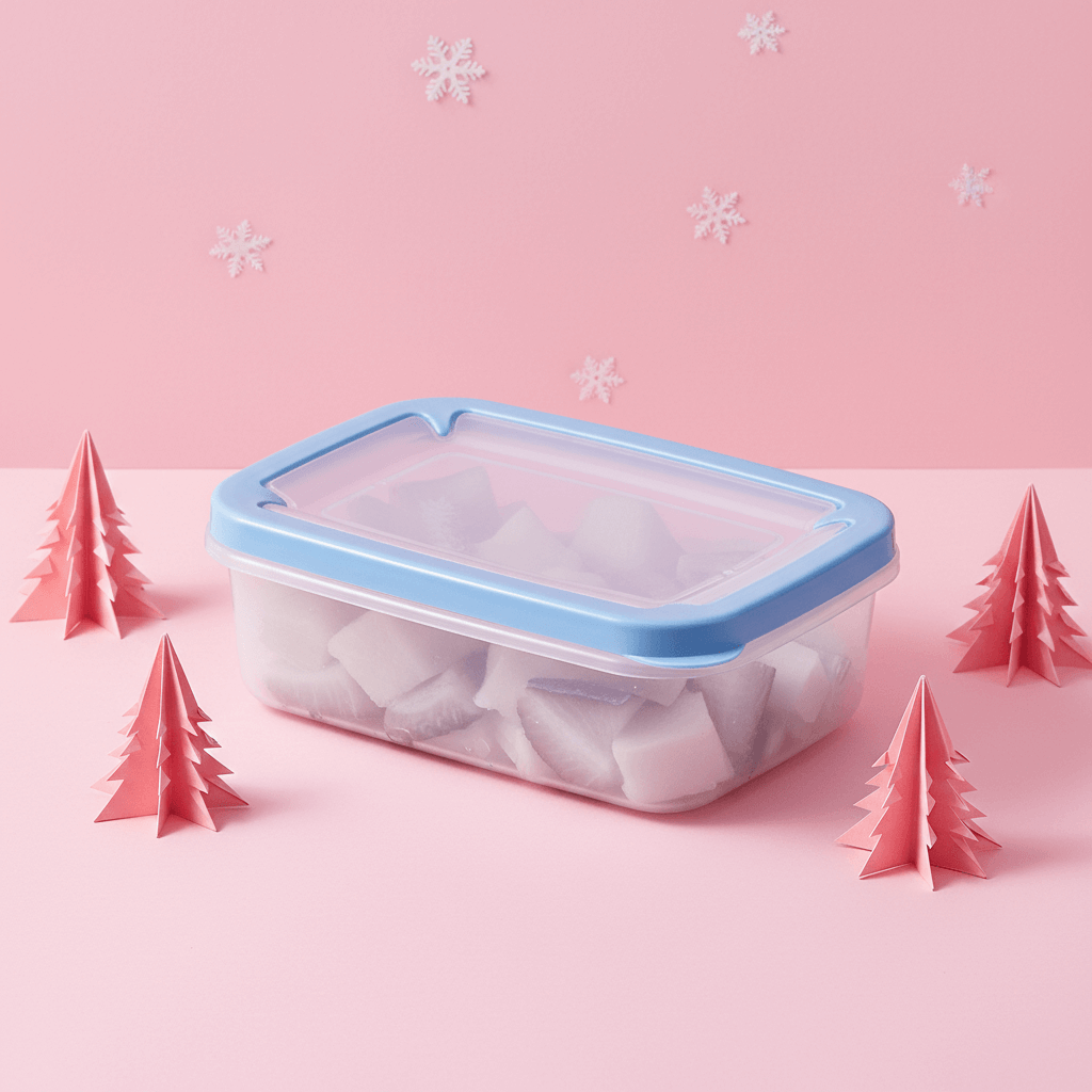 Contenedor Plástico Azul 500ml Traslúcido Organizador