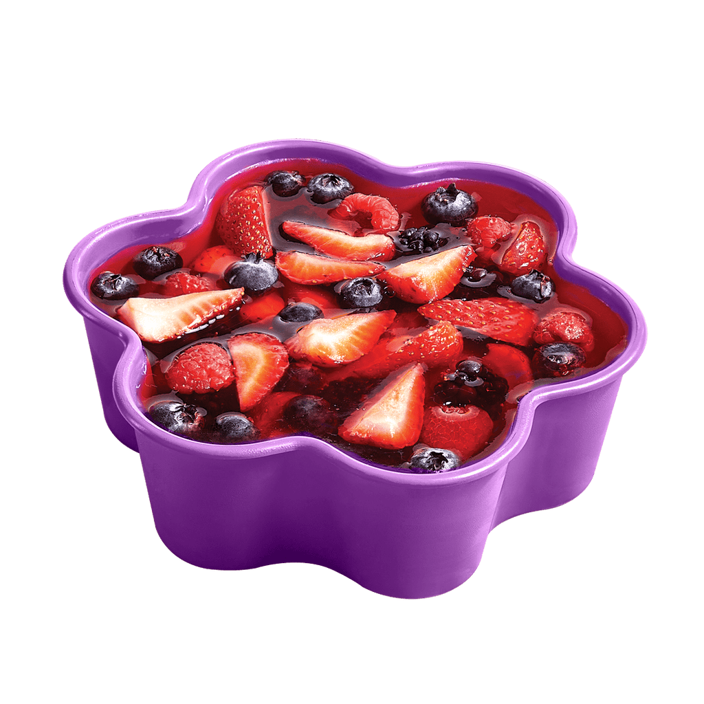 Gelatinero Morado Diseño Floral 750 ml Molde Postres