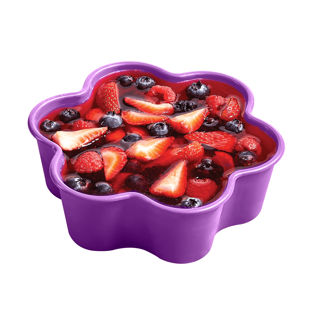 Gelatinero Morado Diseño Floral 750 ml Molde Postres