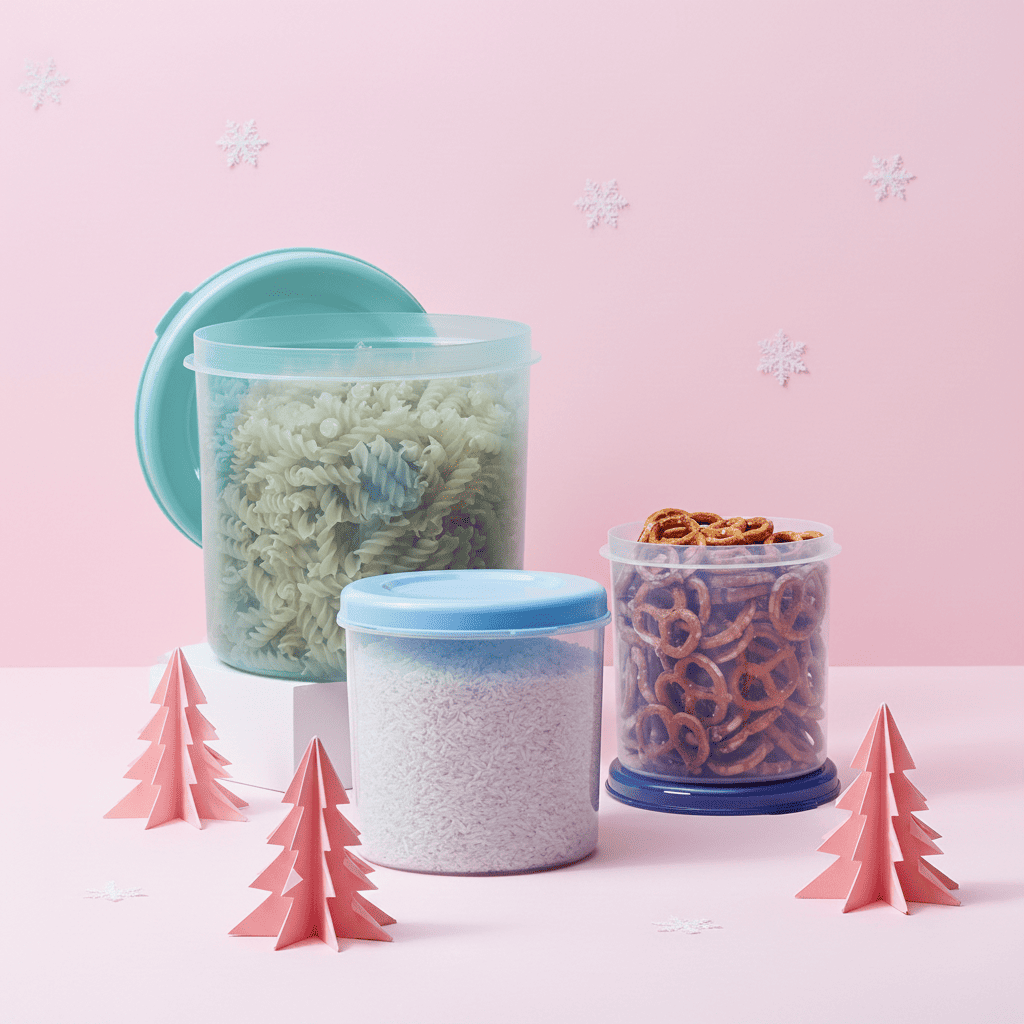 Set 3 Contenedores Azules 850ml, 1.5L, 2.8L Cereales