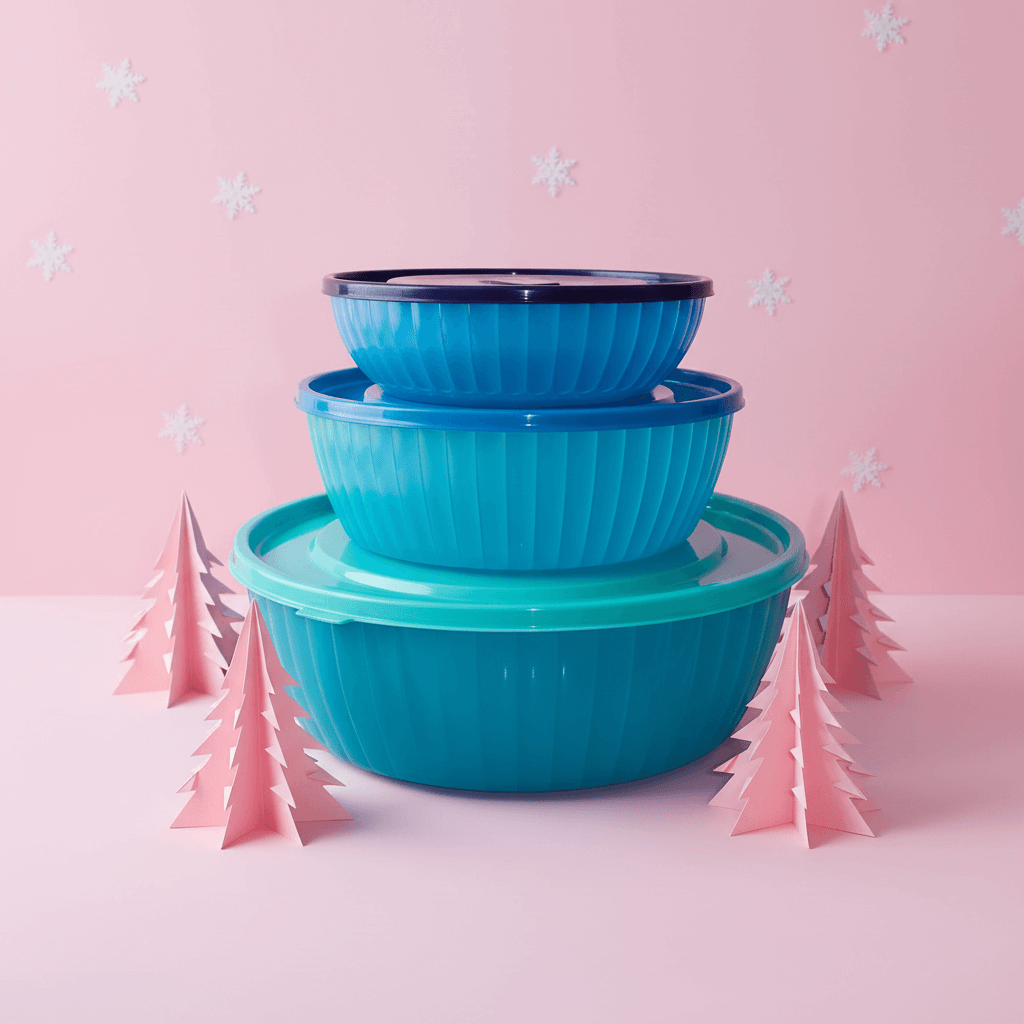 Set 3 Plastirefractarios Azules Válvula 500ml a 2.5 L