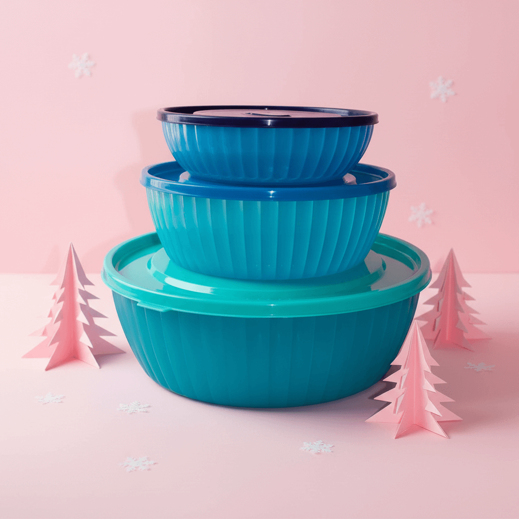 Set 3 Plastirefractarios Azules Válvula 500ml a 2.5 L