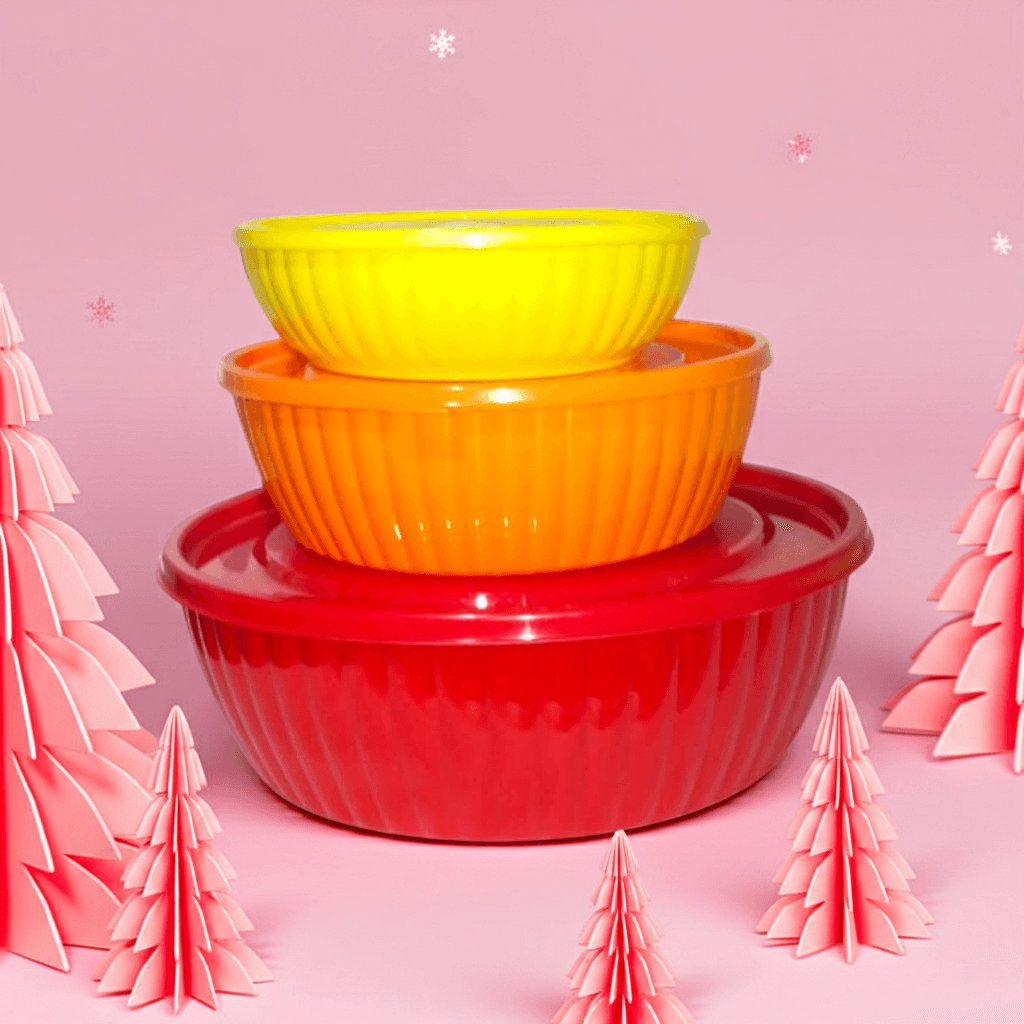 Set 3 Plastirefractarios Válvula Multicolor 500ml a 2.5 L