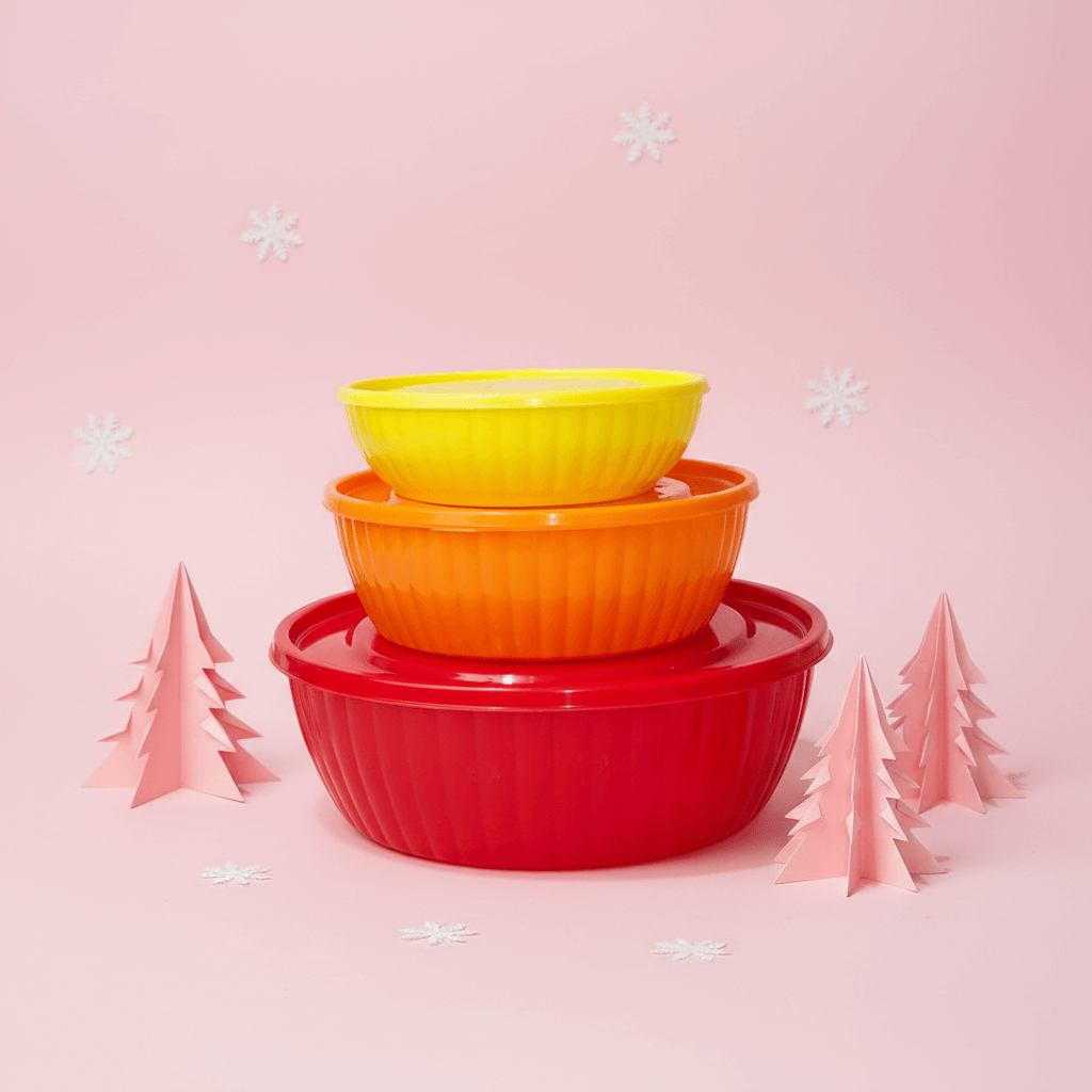 Set 3 Plastirefractarios Válvula Multicolor 500ml a 2.5 L