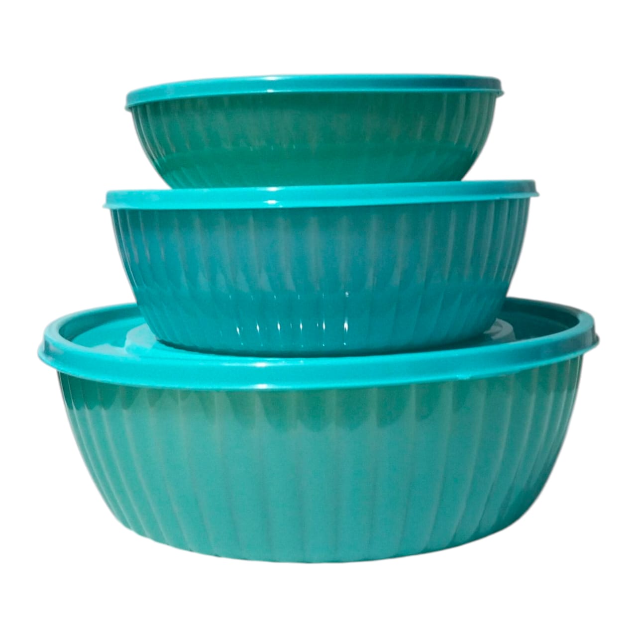 Set 3 Plastirefractarios Turquesa Válvula 500ml a 2.5 L