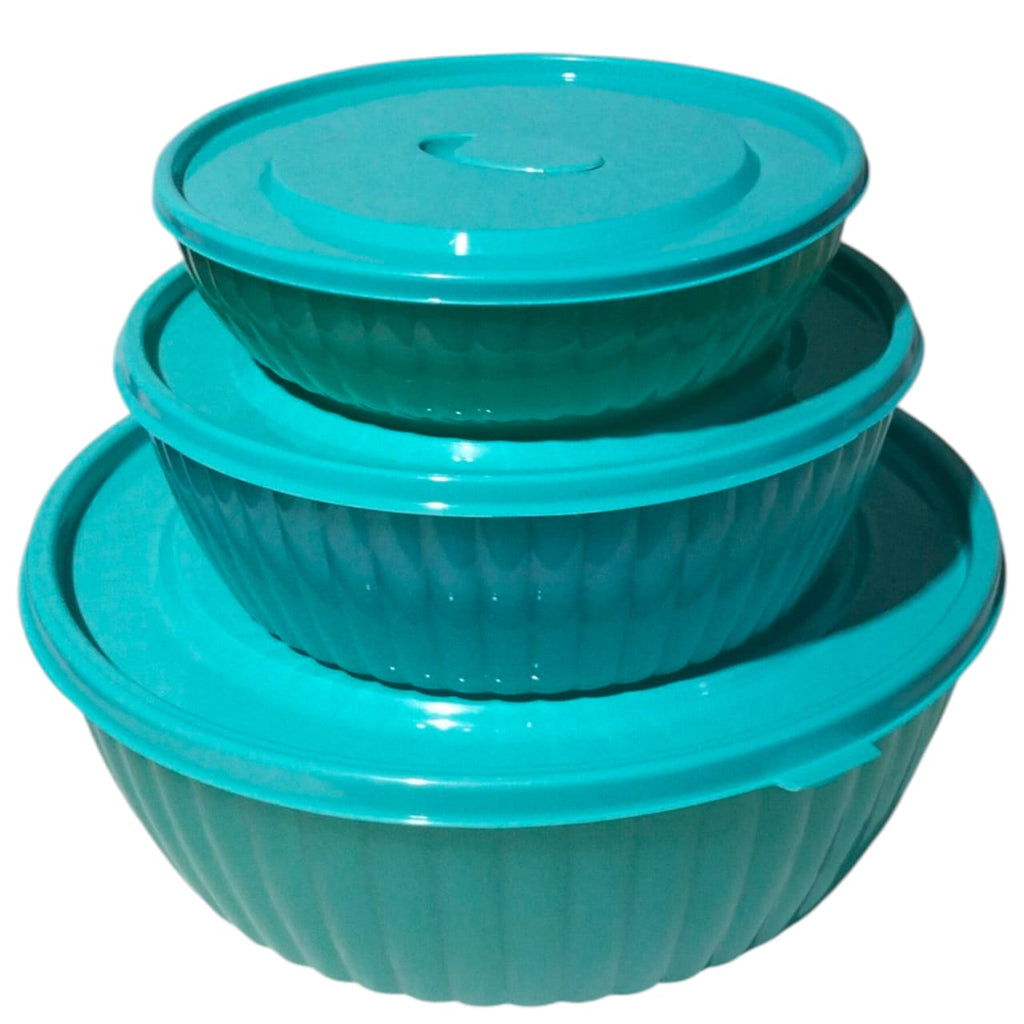 Set 3 Plastirefractarios Turquesa Válvula 500ml a 2.5 L