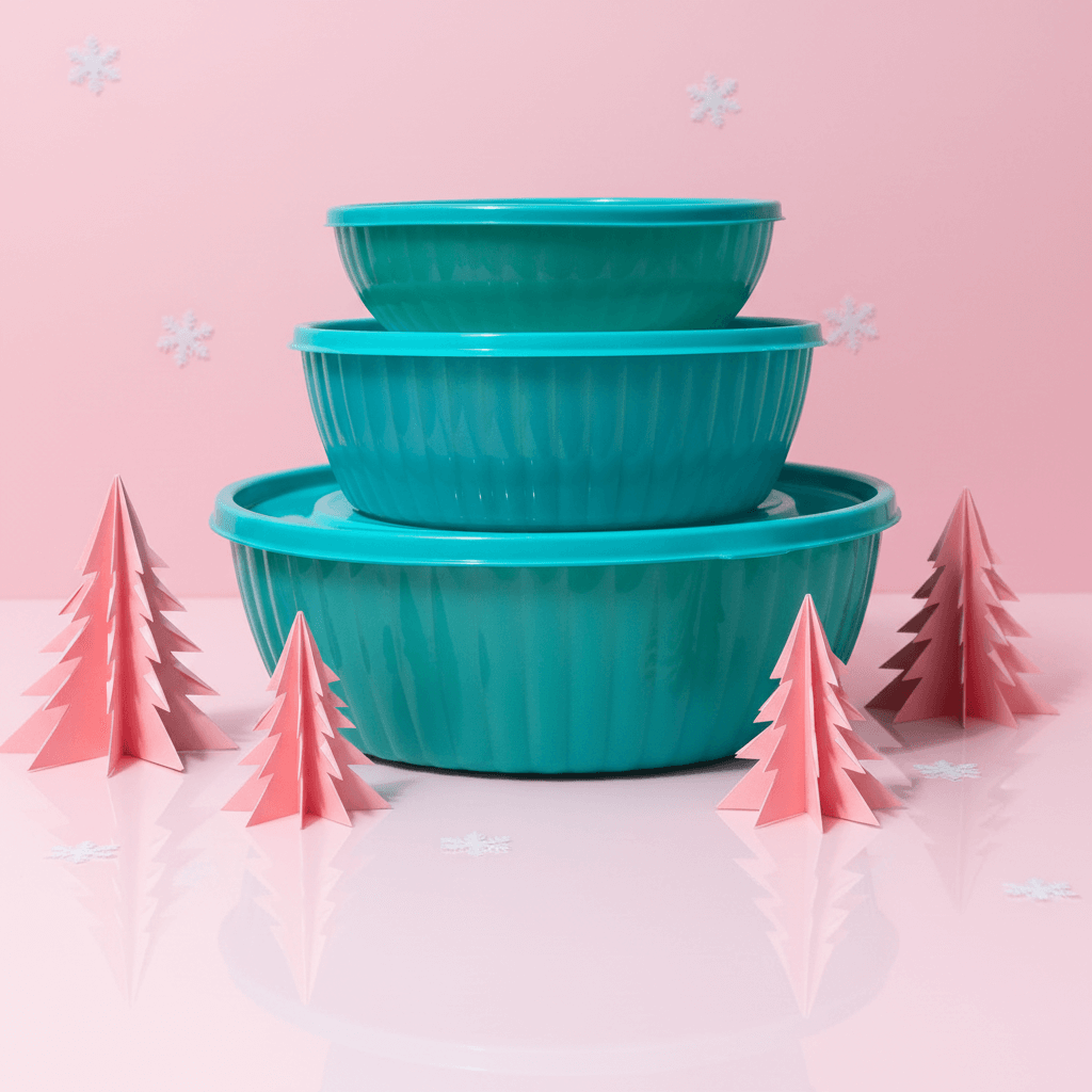 Set 3 Plastirefractarios Turquesa Válvula 500ml a 2.5 L