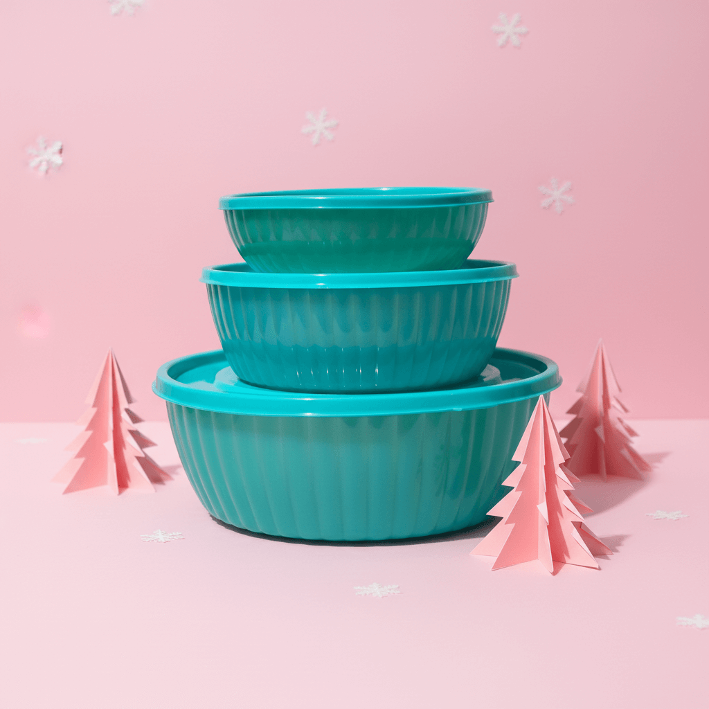 Set 3 Plastirefractarios Turquesa Válvula 500ml a 2.5 L