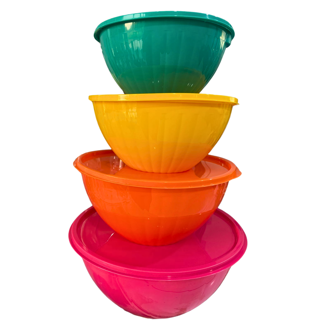 Set 4 Bowls Jumbo Multicolor Tapa Apilables