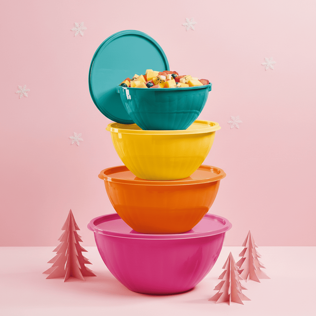 Set 4 Bowls Jumbo Multicolor Tapa Apilables