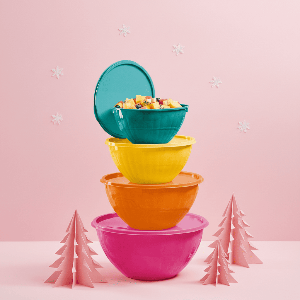 Set 4 Bowls Jumbo Multicolor Tapa Apilables