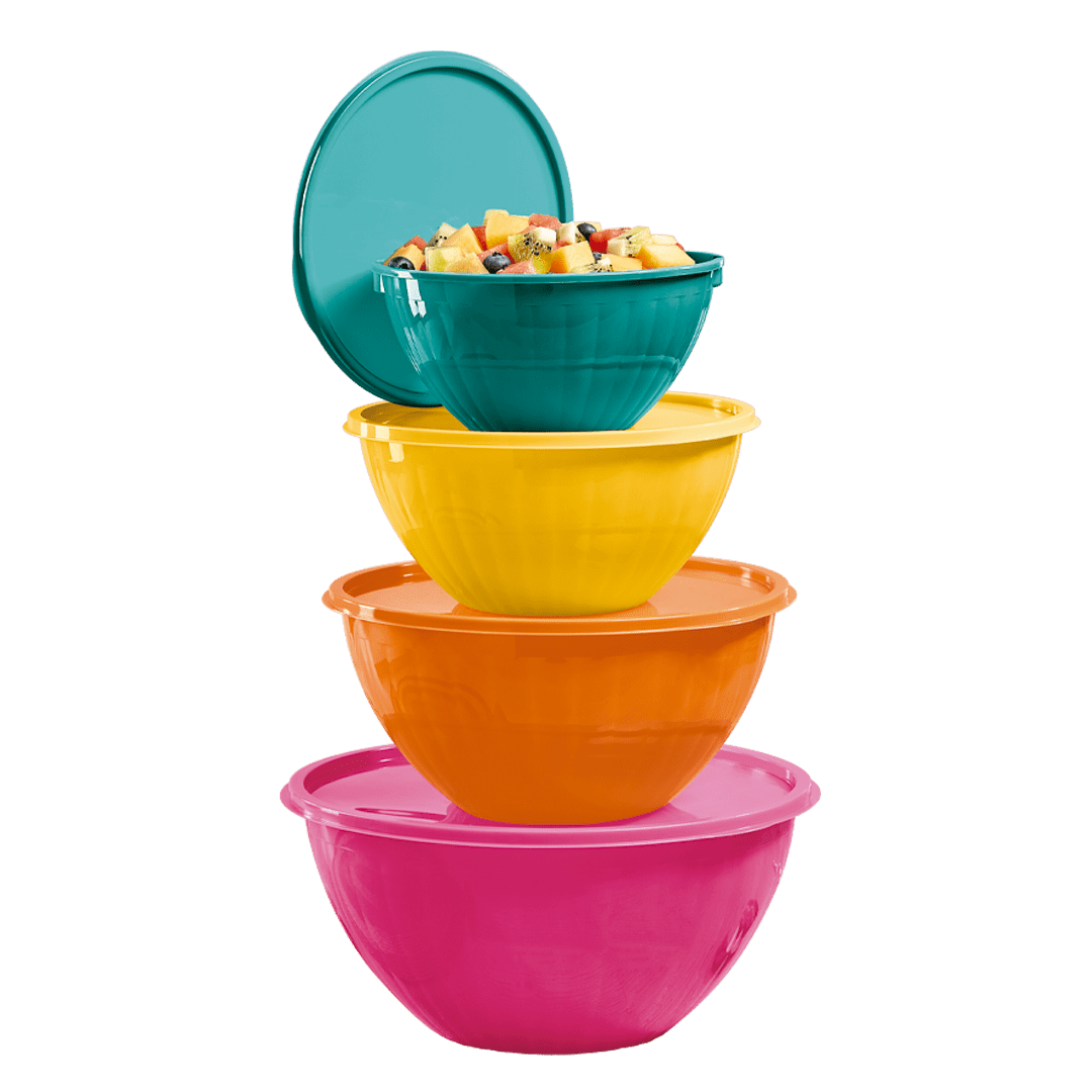 Set 4 Bowls Jumbo Multicolor Tapa Apilables