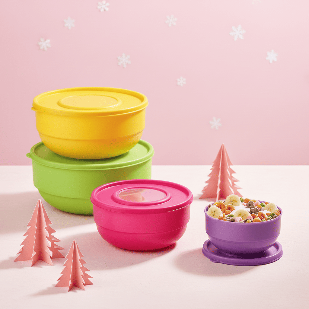 Set 4 Contenedores Redondos 250 ml a 1.5 L