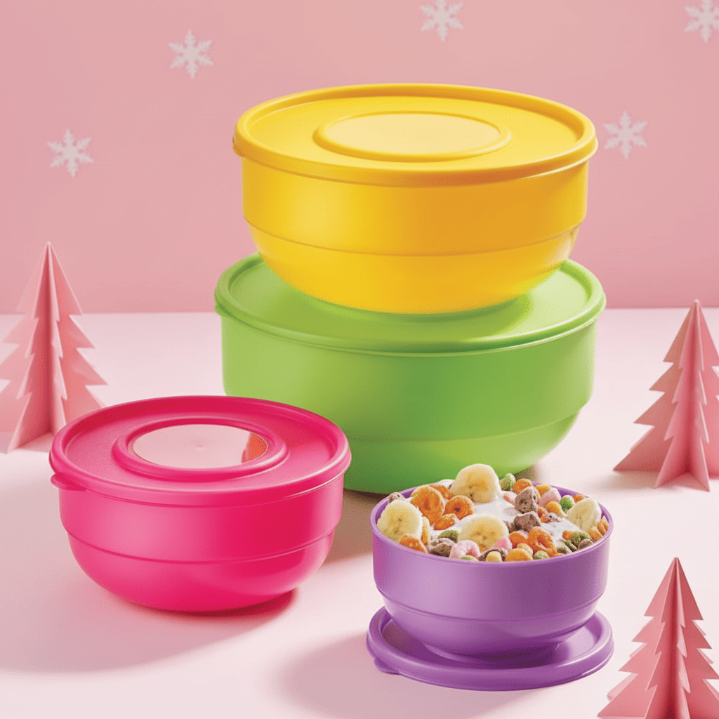 Set 4 Contenedores Redondos 250 ml a 1.5 L