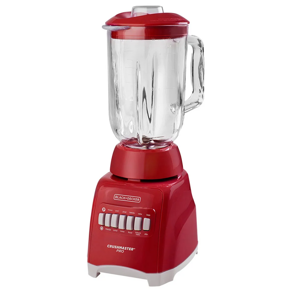 Licuadora Black+Decker 10 Velocidades Jarra Vidrio Rojo