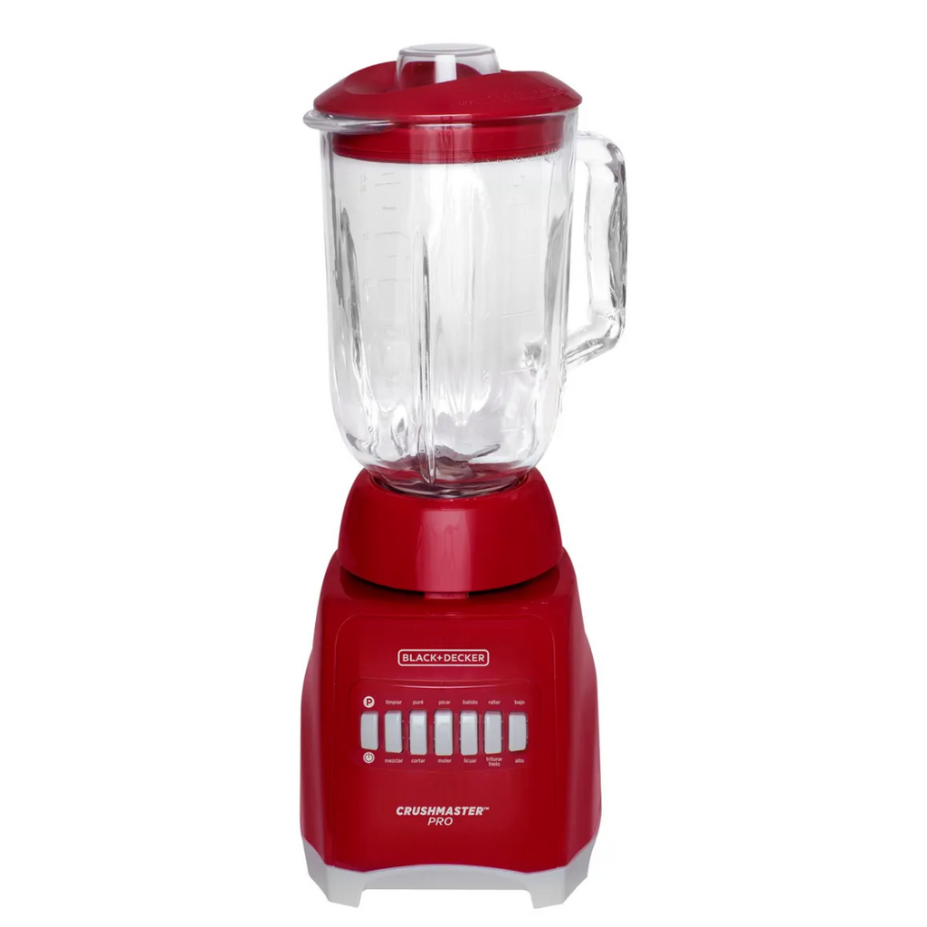 Licuadora Black+Decker 10 Velocidades Jarra Vidrio Rojo