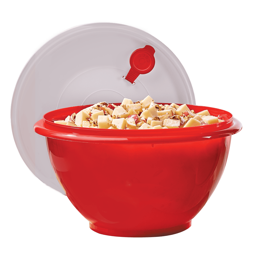 Maxi Bowl Jumbo Rojo 8 Litros Tapa Hermética Vertedero