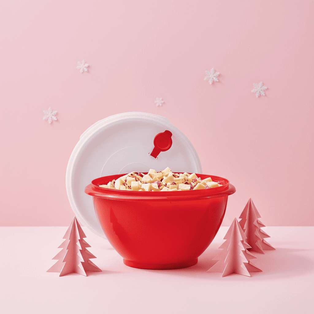 Maxi Bowl Jumbo Rojo 8 Litros Tapa Hermética Vertedero