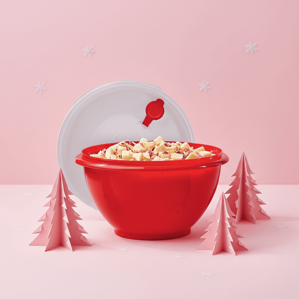 Maxi Bowl Jumbo Rojo 8 Litros Tapa Hermética Vertedero