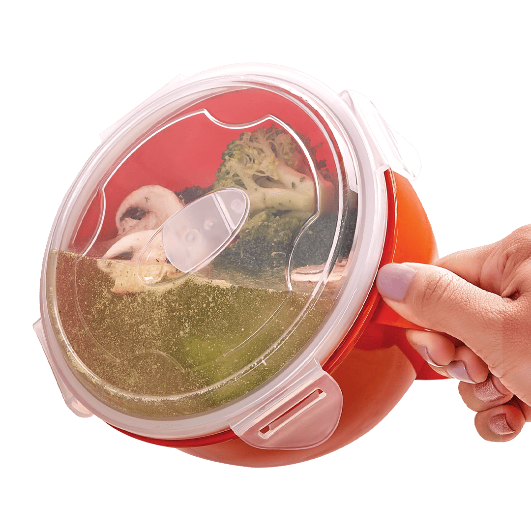 Servi Contenedor 900 ml Asa Antiderrames Microondas