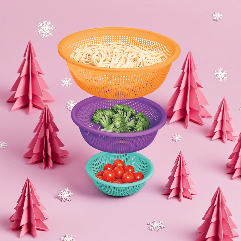 Set 3 Coladores Plástico 19 cm a 28 cm Apilables ¡Oferta!