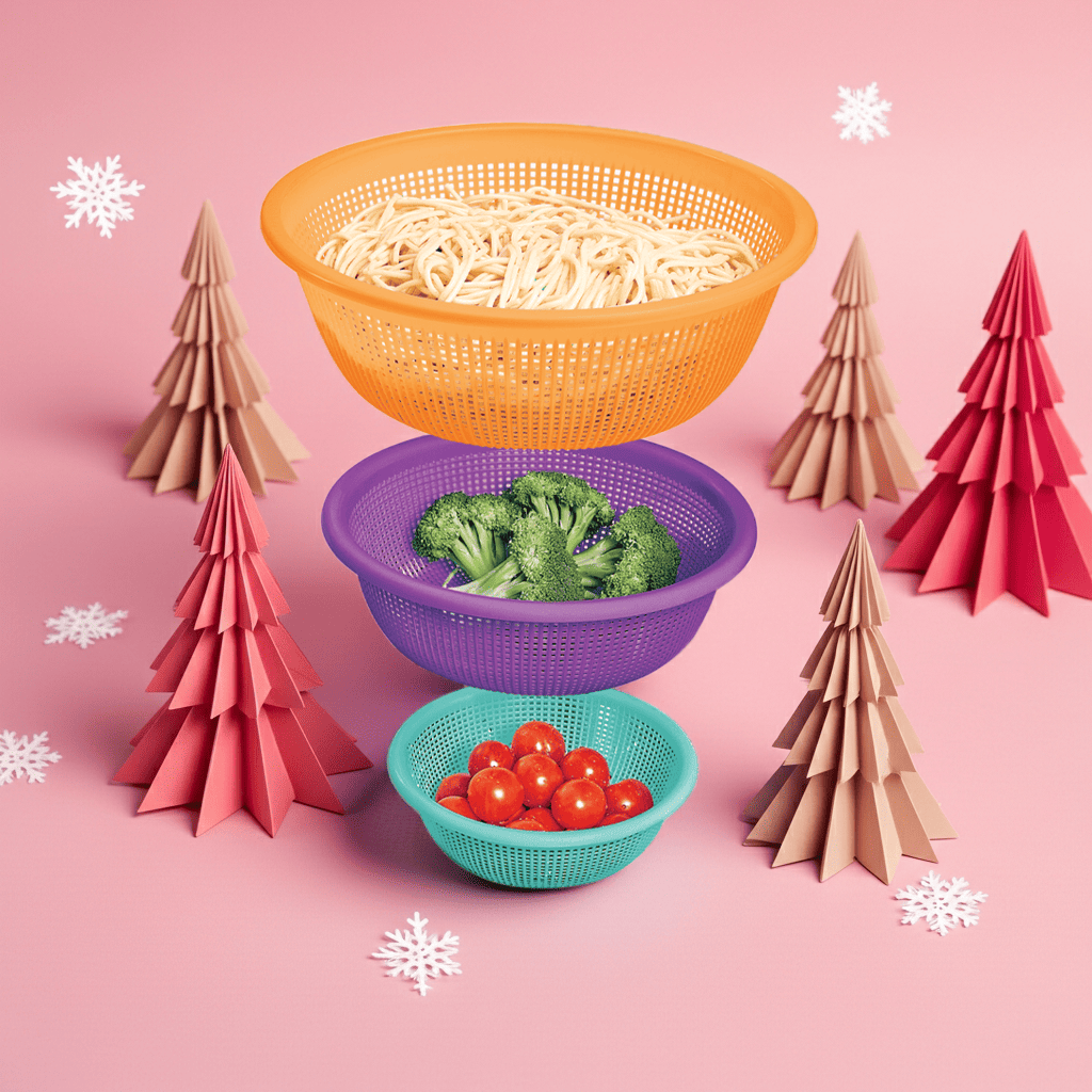 Set 3 Coladores Plástico 19 cm a 28 cm Apilables ¡Oferta!