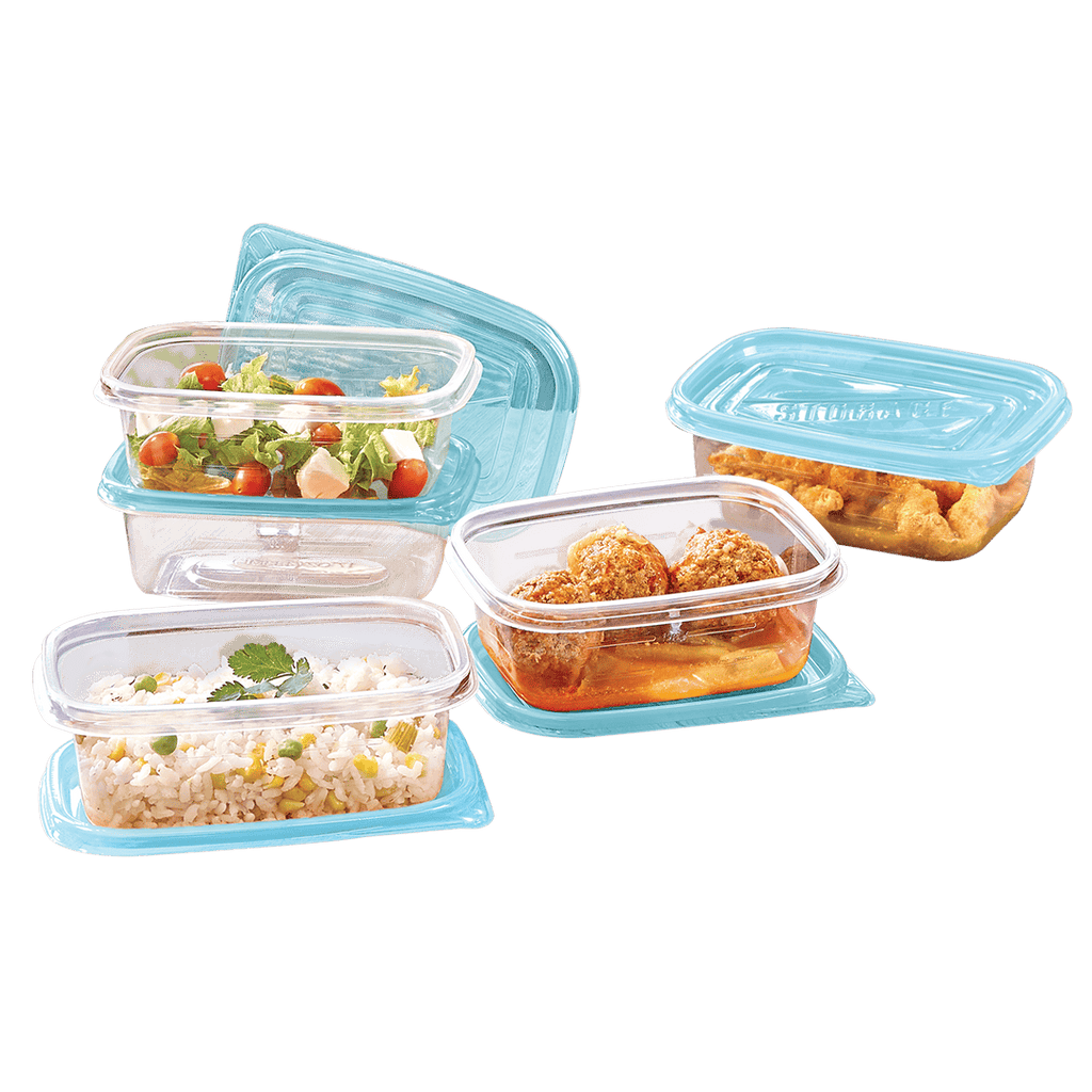 Set 5 Contenedores Plástico Flexible 450 ml Traslúcido