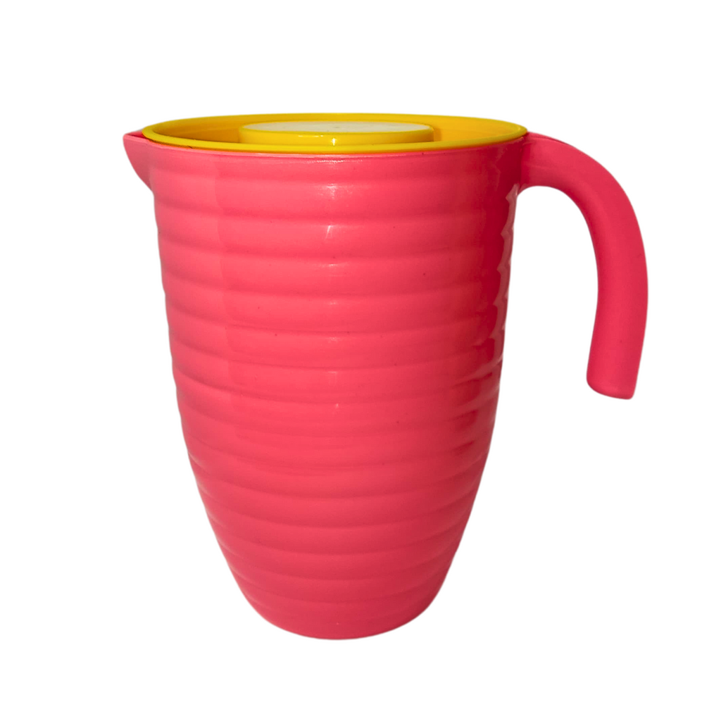 Set Jarra 2L y 6 Vasos Plástico ¡Agua Fresca y Jugos!