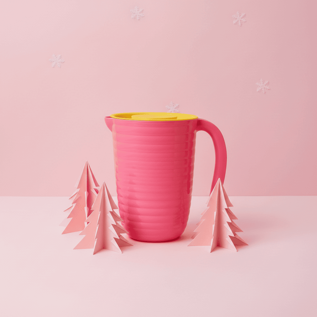 Set Jarra 2L y 6 Vasos Plástico ¡Agua Fresca y Jugos!