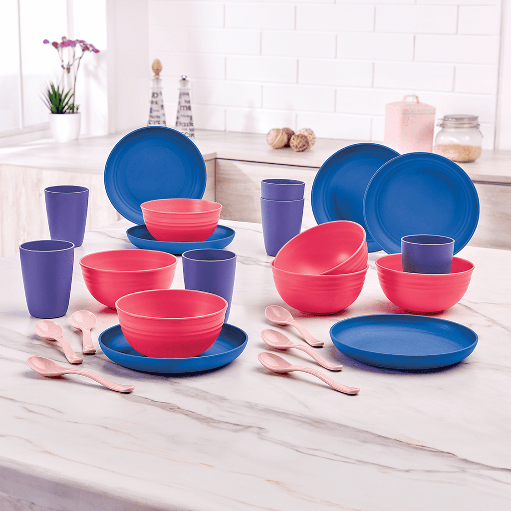 Vajilla Completa 24 Piezas 6 Personas Platos Vasos