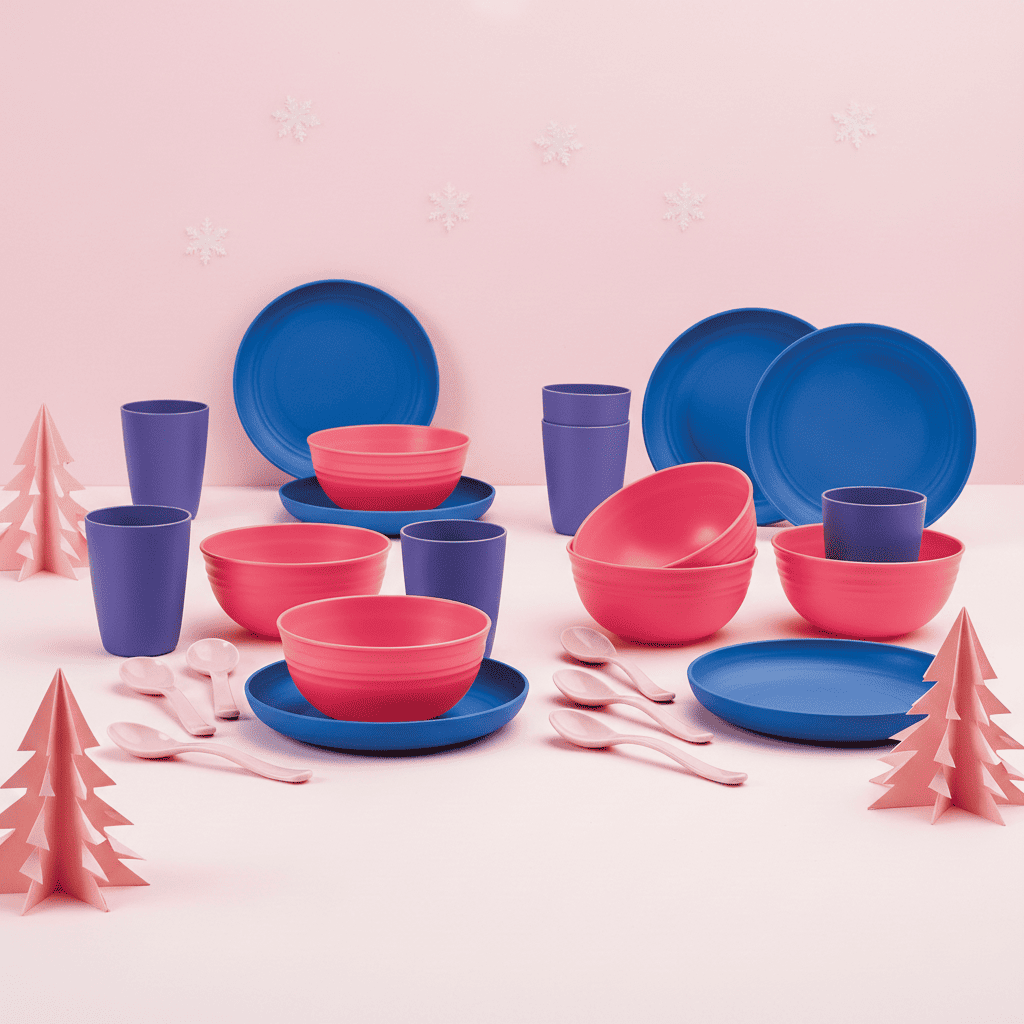 Vajilla Completa 24 Piezas 6 Personas Platos Vasos