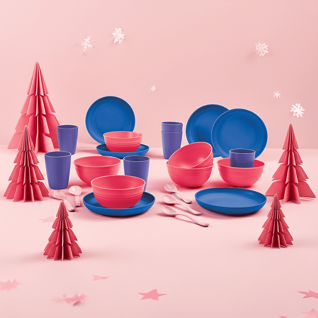 Vajilla Completa 24 Piezas 6 Personas Platos Vasos