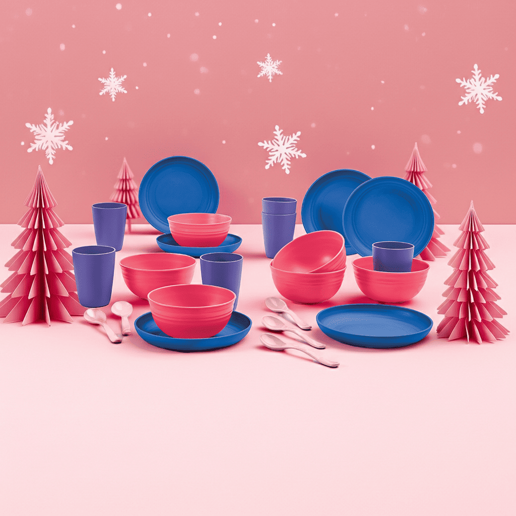 Vajilla Completa 24 Piezas 6 Personas Platos Vasos