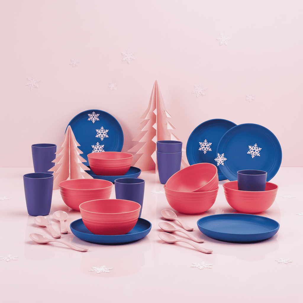 Vajilla Completa 24 Piezas 6 Personas Platos Vasos